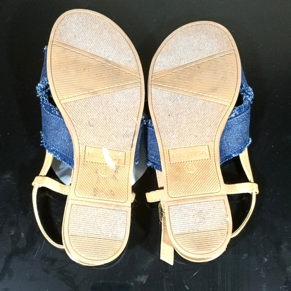 Nautica Basin Blue Denim Slingback Cute Sandal Women's Size 6.5 - Picture 9 of 10